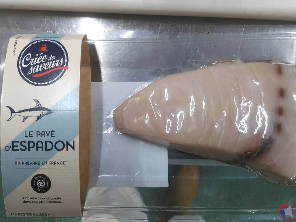Rappel de produit : Pave d'espadon decongelee sashimi p/op x200g x6uv pfx de la marque Barba Groupe
