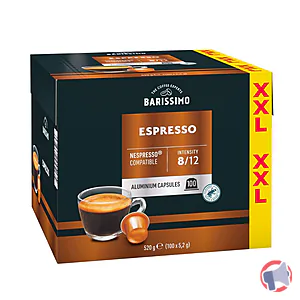 Rappel produit CAPSULES ESPRESSO X100 520G BARISSIMO