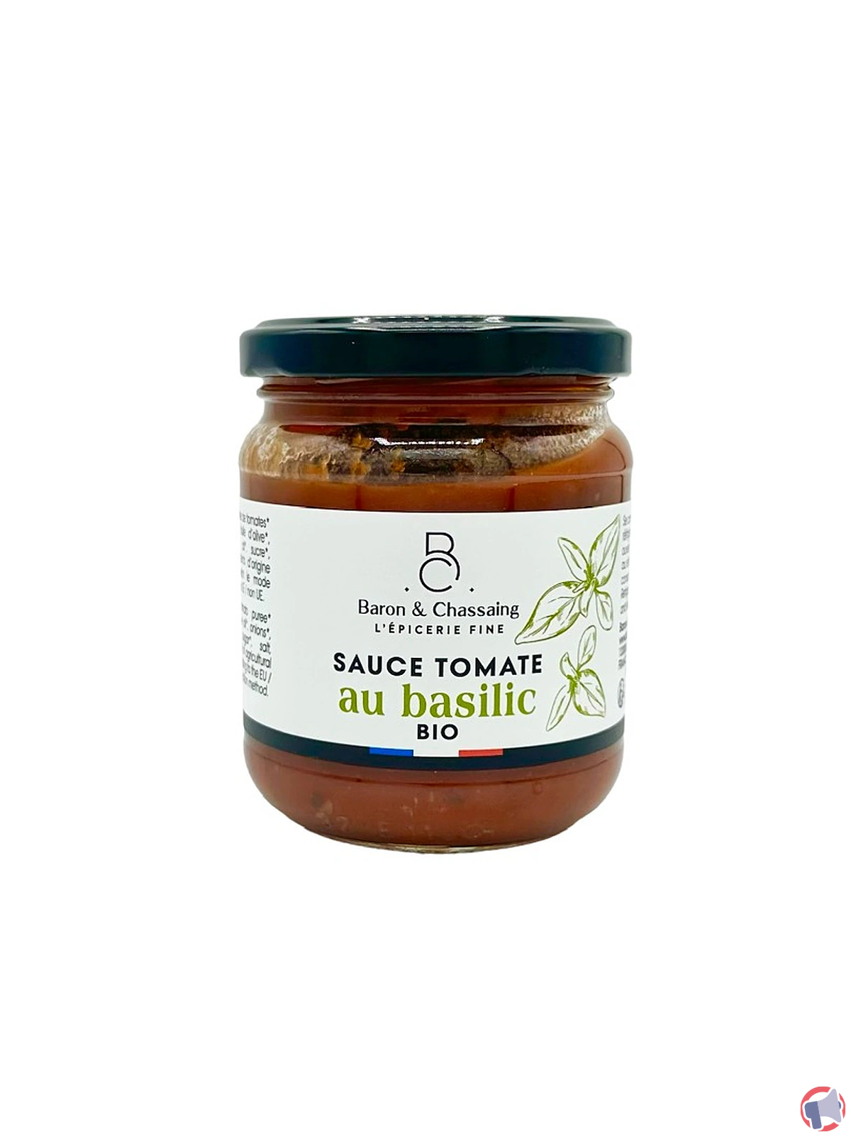 Rappel de produit : sauce tomate au basilic bio de Baron & Chassaing l'épicerie fine