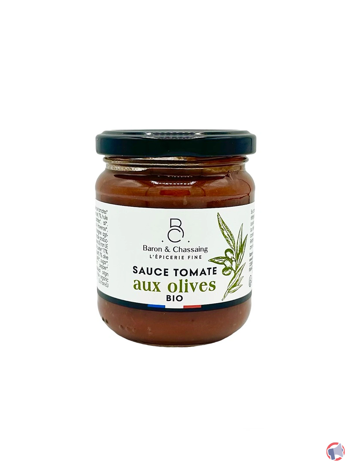 Rappel de produit : sauce tomate aux olives bio de Baron & Chassaing