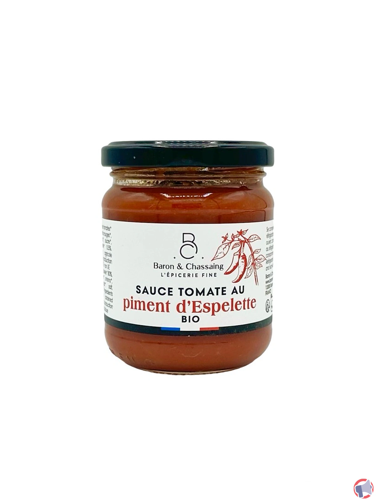 Rappel de produit : sauce tomate au piment d'Espelette bio de Baron & Chassaing