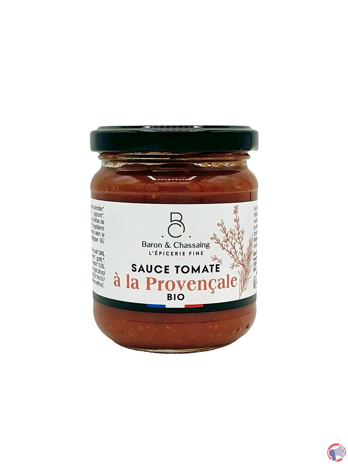 Rappel de produit : sauce tomate à la Provençale bio de Baron & Chassaing l'épicerie fine
