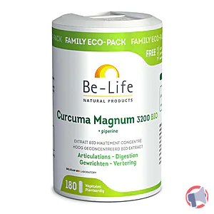 Rappel produit Curcuma 3200 Magnum Bio 180 gélules BE-LIFE
