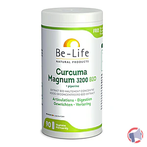 Rappel produit Curcuma 3200 Magnum Bio 90 gélules BE-LIFE