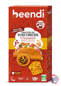 Rappel produit Galettes de pois chiche à l'espagnole Beendi