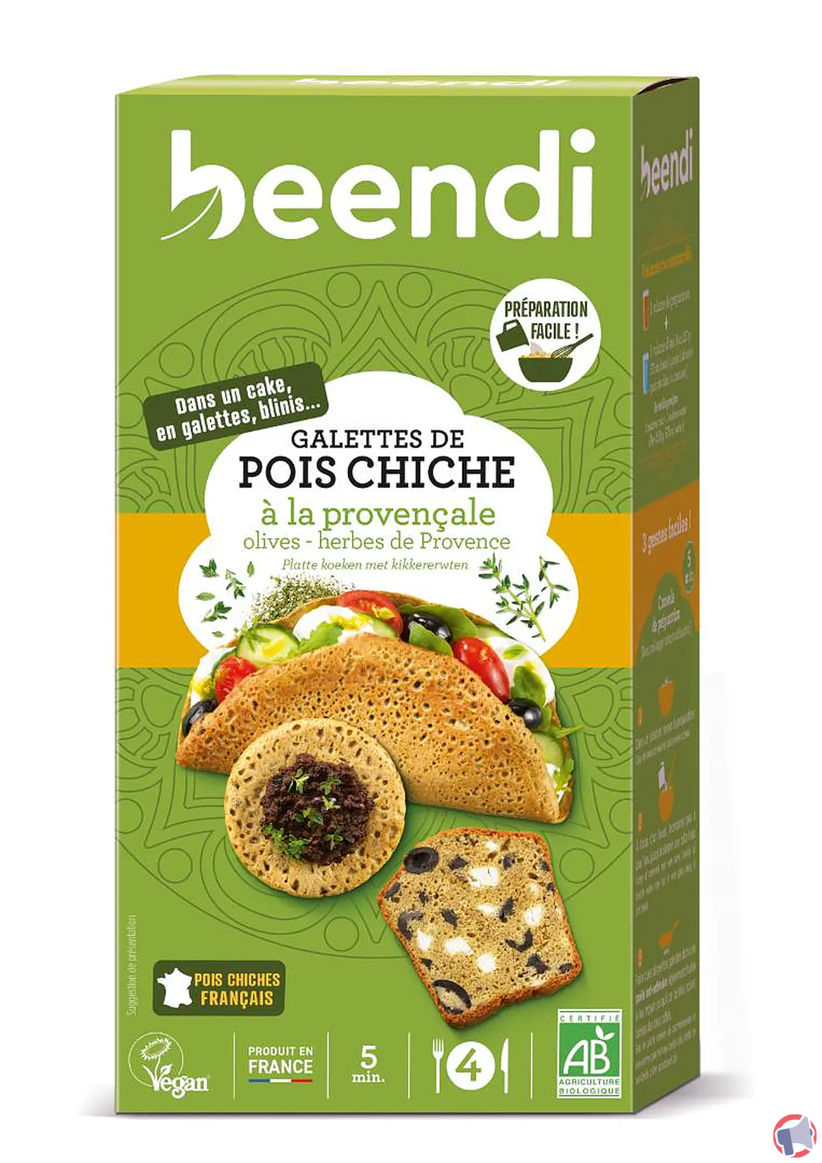 Rappel : beendi - galettes pois chiche pro