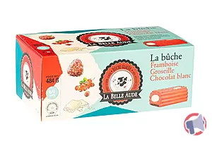 Rappel produit La Bûche Framboise Groseille-Chocolat Blanc, La Bûche Vanille-Mangue Passion, La Bûche Macaron Rose-Fraise Hibiscus LA BELLE AUDE