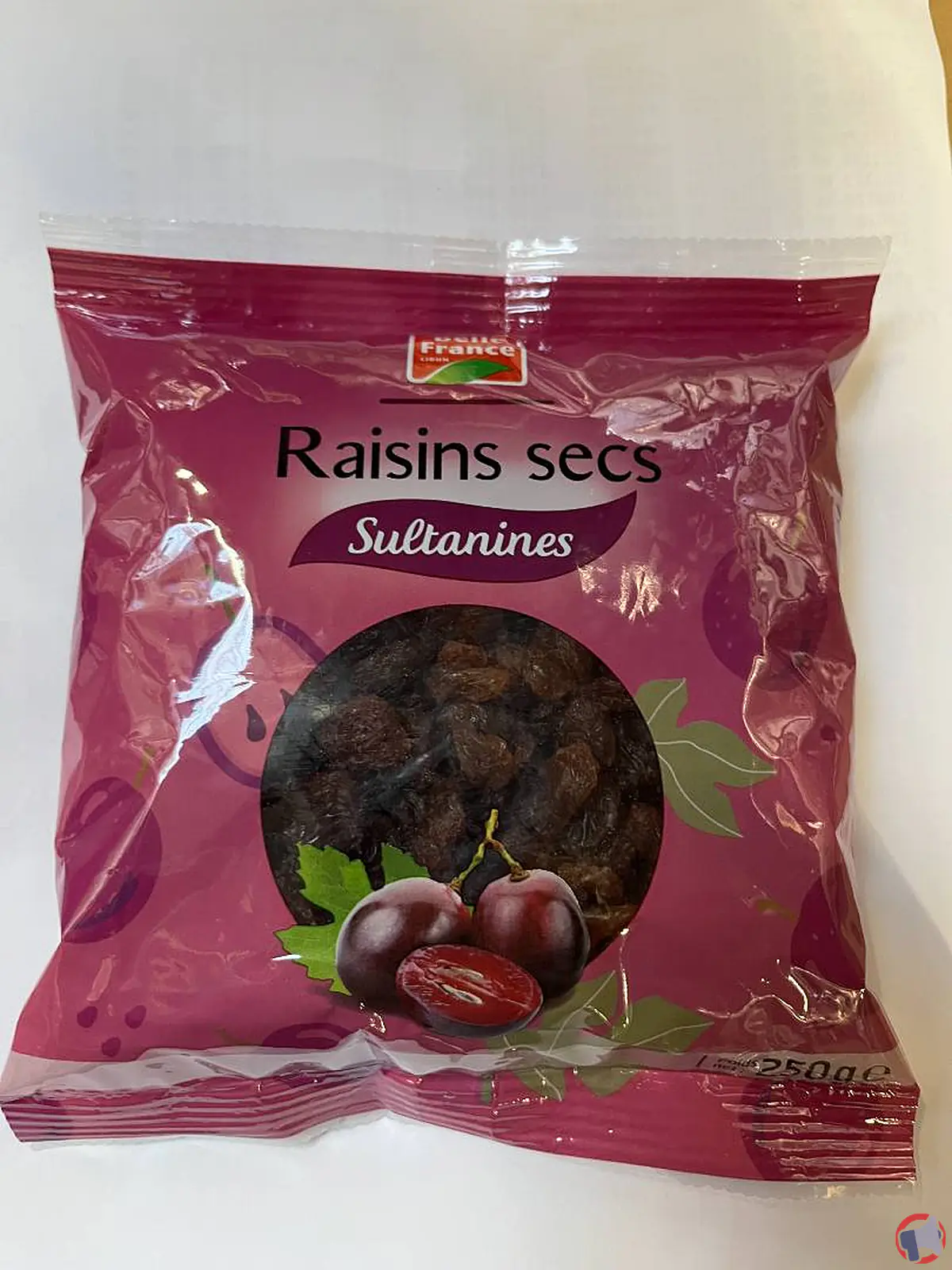 Rappel de produit : raisins secs sultanine Belle France pour dépassement de pesticides