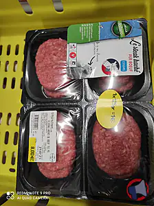 Rappel produit Steak Haché 15% x8 125g La Belle Nature