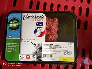 Rappel produit Viande hachée 5% 350g La Belle Nature