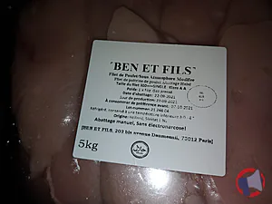 Rappel produit POULET SOUS ATMOSPHERE MODIFIEE "BEN ET FILS" BEN ET FILS