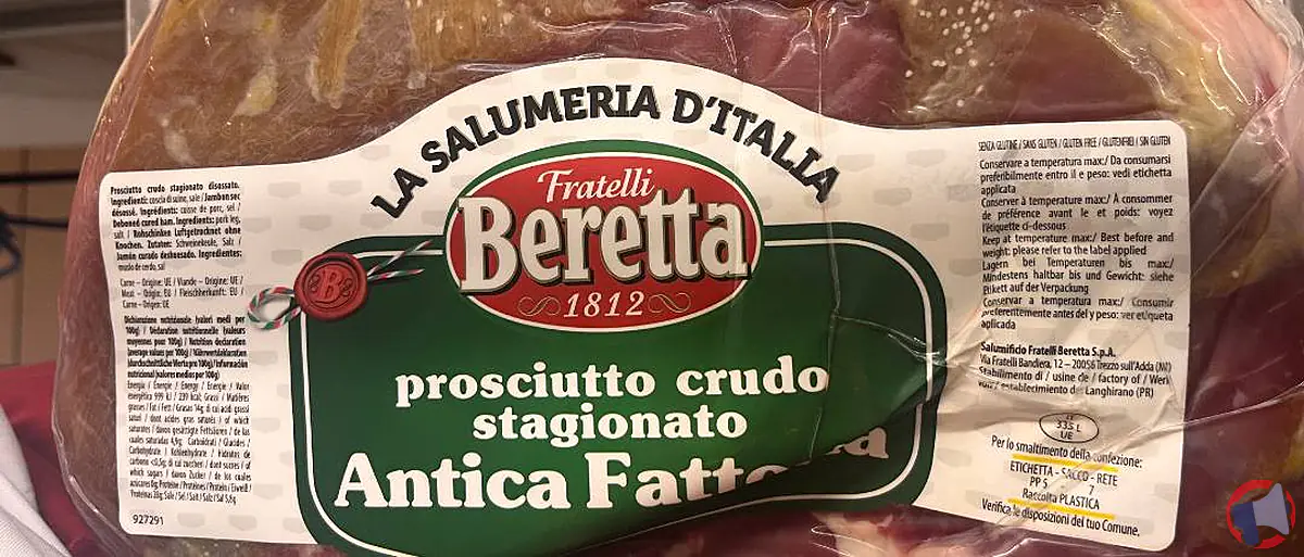 Rappel produit : beretta jambon italien désossé