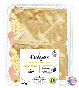 Rappel produit 4 crêpes jambon emmental Bernard Jarnoux Crêpier