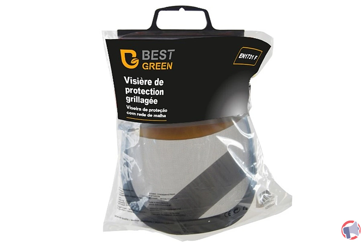 Rappel produit : visière grillagée BESTGREEN en raison d'une fragilité
