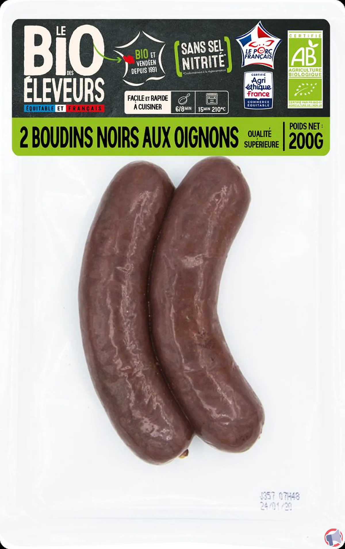 Rappel : bio éleveurs - boudins noirs et oignons