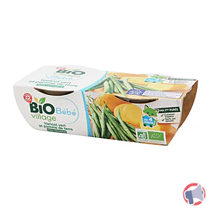 Rappel produit BOL HARICOT VERT ET POMME DE TERRE 2x120G BIO VILLAGE BEBE