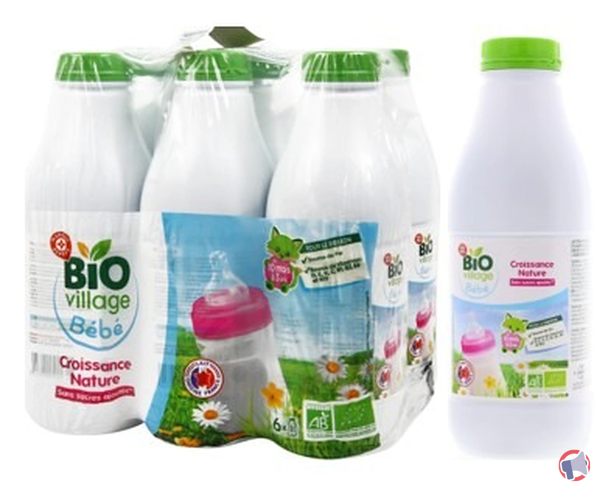 Rappel produit Bio Village Bébé Lait Croissance Nature 6×1 L : informations essentielles et conduite à tenir