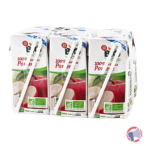 Rappel produit PUR JUS DE POMME BIO 6X20CL et PUR JUS DE POMME BIO 20CL BIO VILLAGE