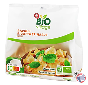Rappel produit RAVIOLI RICOTTA EPINARD BIO 250G BIO VILLAGE