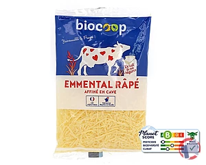 Rappel produit Emmental râpé 29% MG 200g BIOCOOP