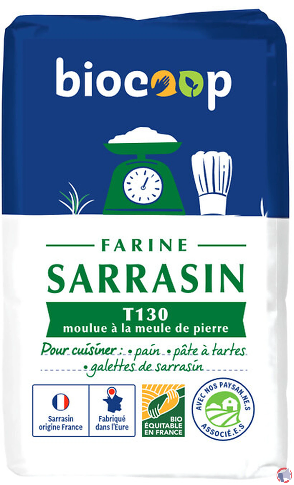 Rappel produit : Biocoop farine de sarrasin t130 1kg