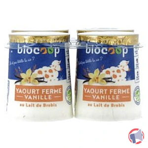 Rappel produit Yaourts vanille brebis x4 - Yaourts nature brebis x4 Biocoop
