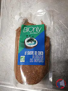 Rappel produit Le sucre de coco la douceur des tropiques biologique / sève de fleur de cocotier cristallisée non raffinée BIONLY BIONLY