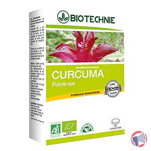 Rappel produit Curcuma Poivre noir BIO BIOTECHNIE Premium Curcuma