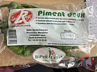 Rappel produit PIMENTS VERT DOUX conditionnés en sachet 200g BIPER ETZIA (photo numéro 2)