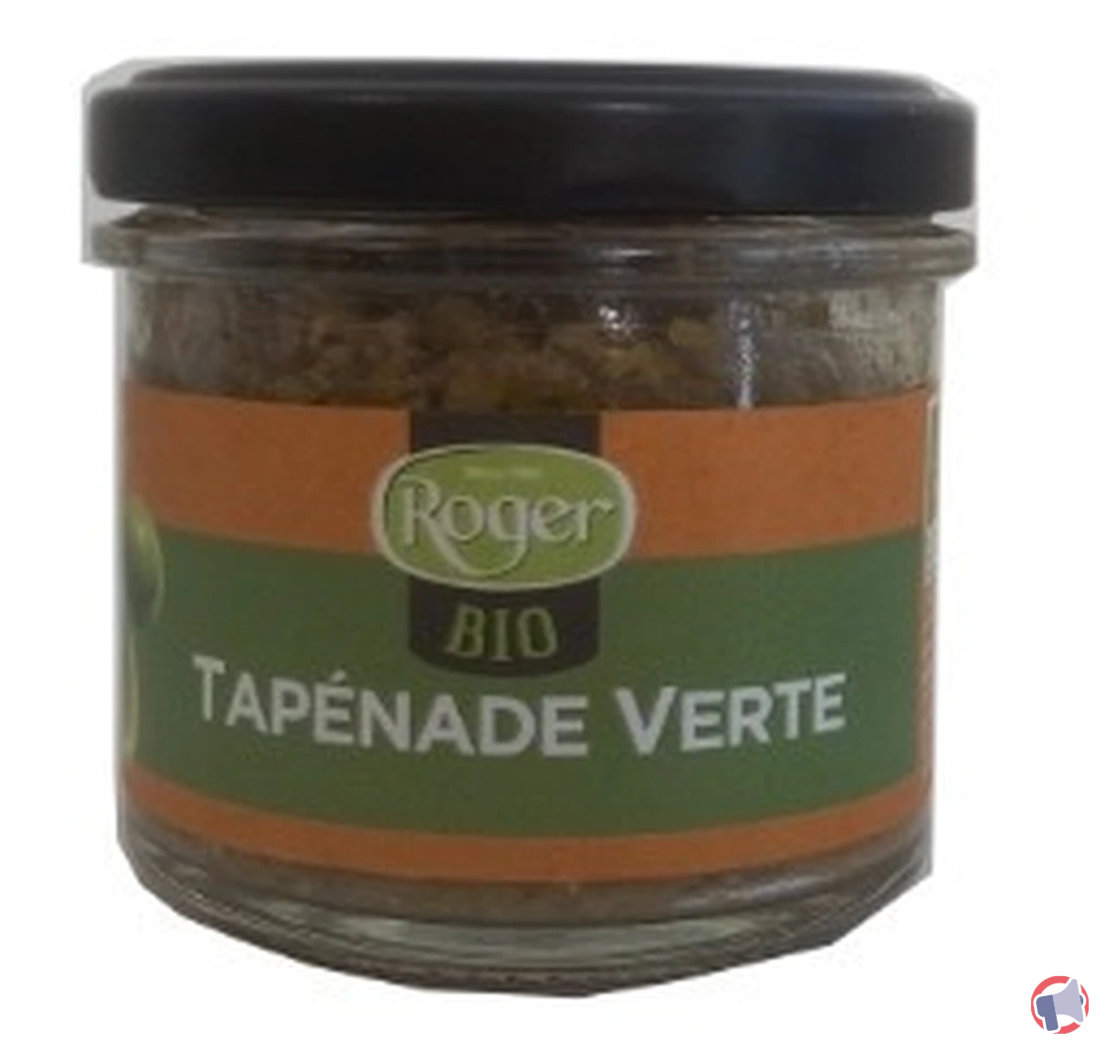 Rappel de produit : tapenade verte 100g de la marque Les Biscottes Roger