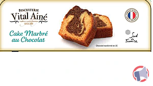 Rappel produit Cake Marbré au Chocolat 270 g Biscuiterie VITAL