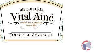 Rappel produit Tourte au Chocolat 340 g Biscuiterie VITAL