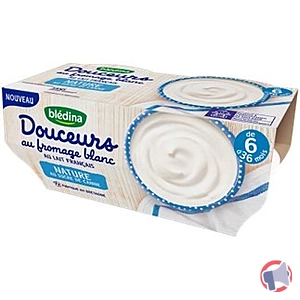 Rappel produit Douceurs au Fromage blanc « nature au sucre de canne » BLEDINA
