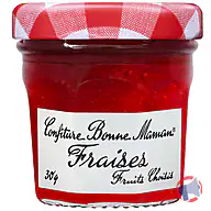 Rappel produit CONFITURES de fraises en mini pots verre de 30 g BONNE MAMAN (photo numéro 1)
