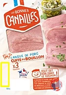 Rappel produit Langue de porc Cuite gelée 3 tranches 150g Les Bonnes Canailles