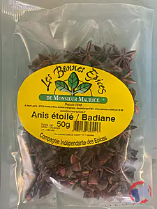 Rappel produit Anis étoilé / Badiane 50g Sachet Les Bonnes Epices de Monsieur Maurice