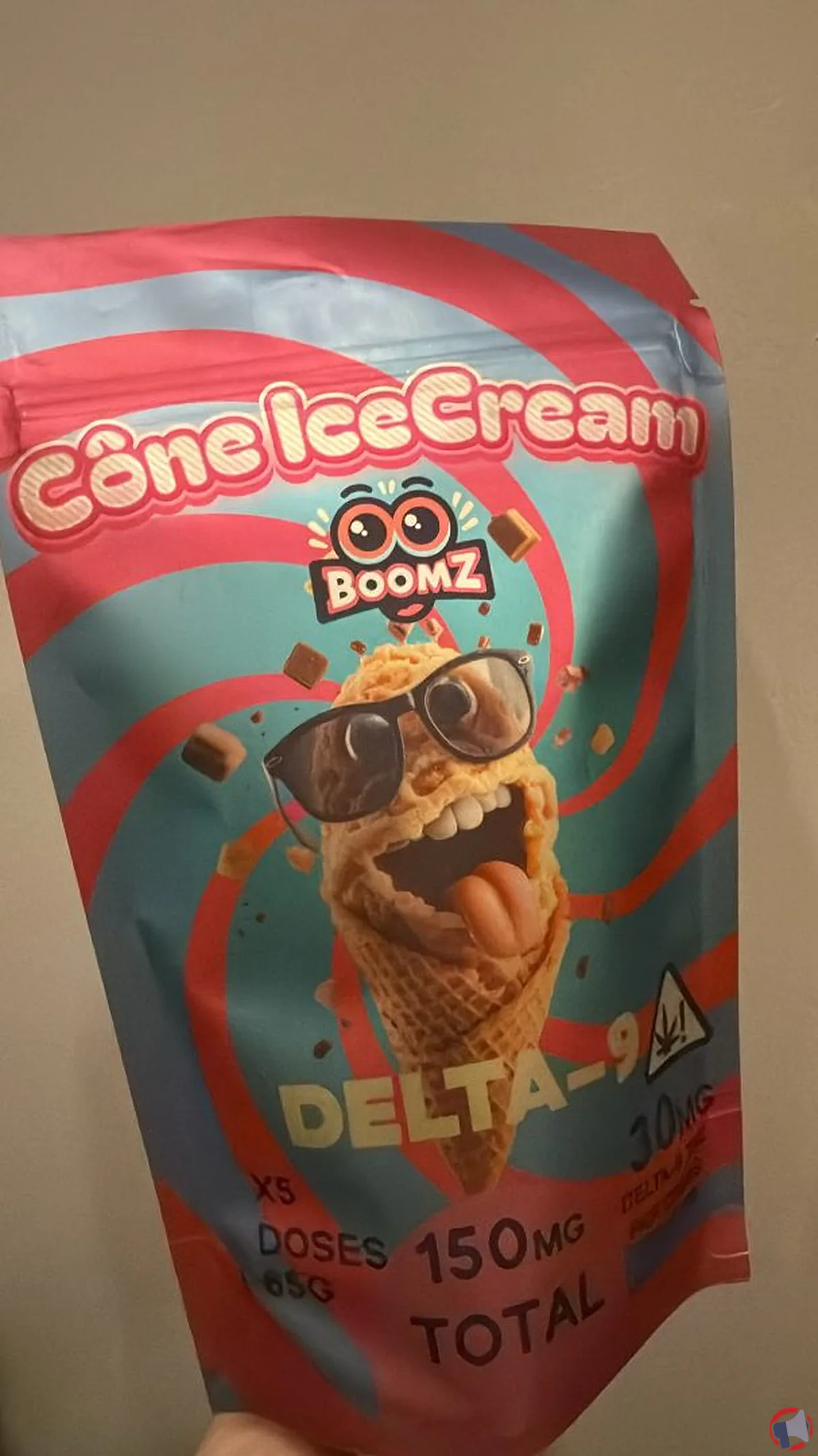 Rappel BoomZ Cone Ice Cream 30 mg THC par cone : risques, conseils et démarches