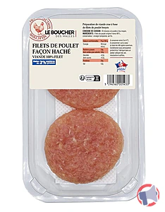 Rappel produit 2 FILETS DE POULET FACON HACHE LE BOUCHER DES HALLES