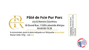 Rappel produit Pâté de Foie Pur Porc Boucherie Courthieu
