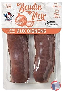 Rappel produit Boudin noir aux oignons recette à l'ancienne 2x125g