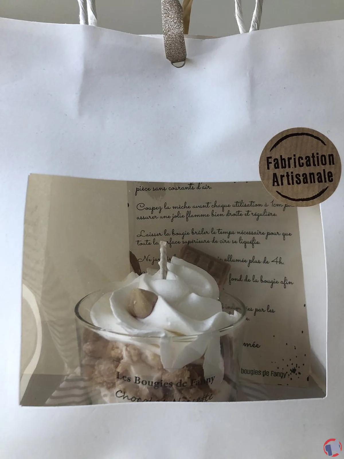 Rappel de produit : bougie chocolat noisette de Les Bougies de Fanny