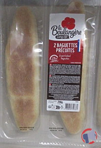 Rappel produit 2 Baguettes précuites LA BOULANGERE LONG LIFE