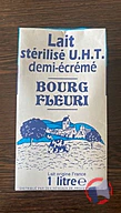 Rappel produit LAIT STERILISE UHT DEMI ECREME BOURG FLEURI BOURG FLEURI (photo numéro 1)