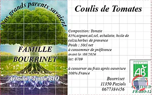 Rappel produit Jus de tomate bourrinet