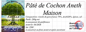 Rappel produit Patés bourrinet