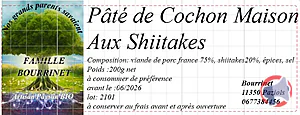 Rappel produit Patés bourrinet