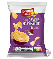 Rappel produit Chips saveur sel et vinaigre 135g BOUTON d'OR