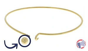 Rappel produit Bracelet avec fermoir boule vissée