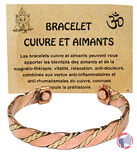 Rappel produit Bracelet plat cuivre torsadé référence J189