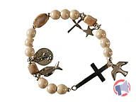 Rappel produit Bracelet élastique 8mm en Céramique - Avec médaille 15mm Saint Michel BTCML (photo numéro 1)